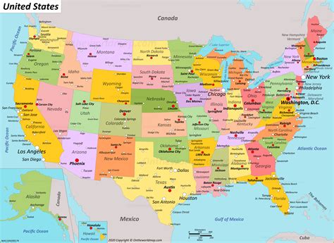 United States Map With State Names Map 2023