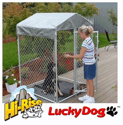 4seasongreenhouse Champion Hi Rise Dog Kennel 6h X 4 W X 4 L With Cover