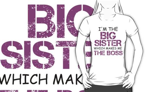 I M The Big Sister Which Makes Me The Boss Womens Fitted T Shirts By Divertions Redbubble