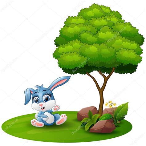 Ver más ideas sobre pajaritos, pajaros animados, pinturas. Dibujos animados conejo sentado debajo de un árbol sobre ...
