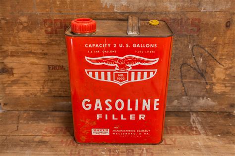 Vintage Eagle 1002 Gasoline Can 2 Gallon Eagle Manufacturing Co Red