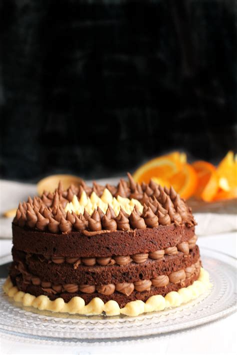 Dark Chocolate Orange Cake With Buttercream Frosting Ginger With Spice
