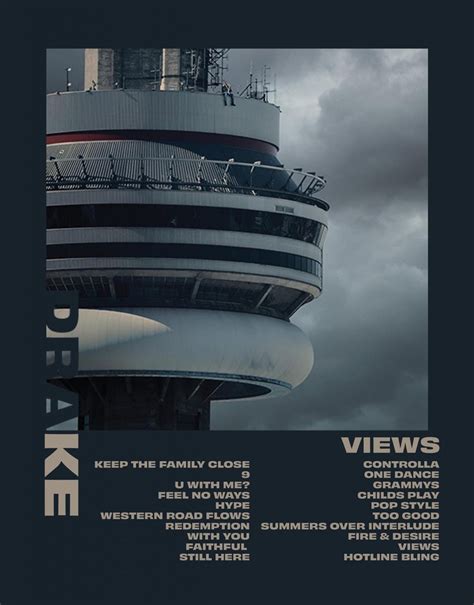 Views Drake Album Poster Poster Canvas Wall Art Print John Sneaker