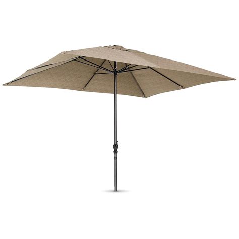 8x10 Rectangular Umbrella Khaki 161330 Patio Umbrellas At