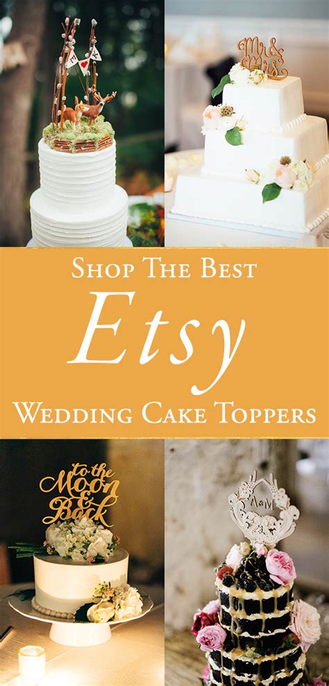 The Best Etsy Wedding Cake Toppers Junebug Weddings