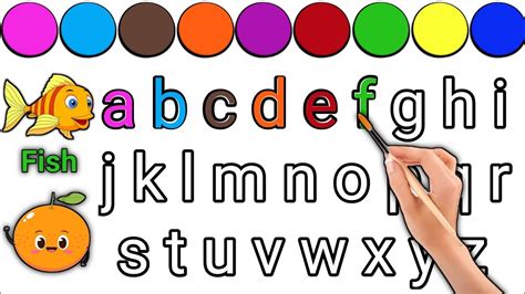 Learn Abc With Nursery Rhymes For Children Abcd Colouring For Kids