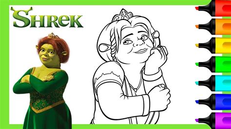 Fiona Shrek Coloring Pages How To Color Fiona Youtube