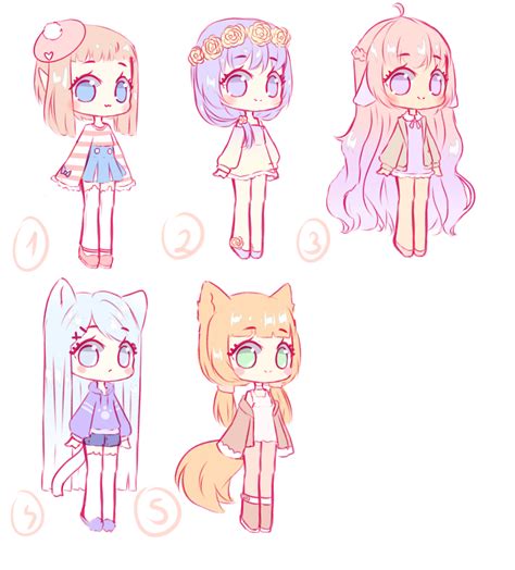 Closed Adopts Reuploaded By Seraphy Chan Chibi Drawings Cute