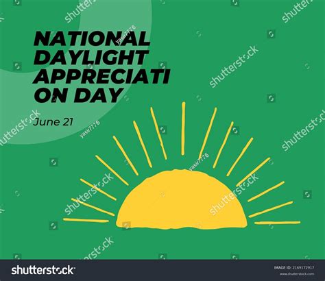National Daylight Appreciation Day On June Stock Illustration