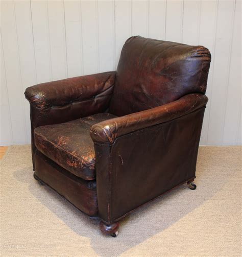 French art deco armchair in wood and patinated green leather. 1920s Leather Armchair - Antiques Atlas