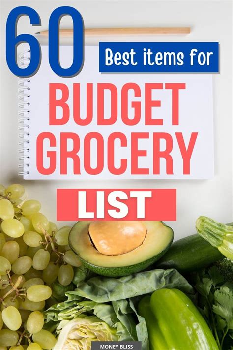 The 60 Best Budget Grocery List Items For Cheap Eating Money Bliss