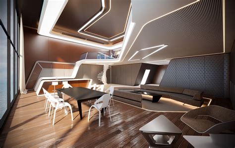 Contemporary Suite On Behance Futuristic Interior Futuristic