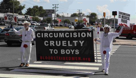 Group Bloodstained Men Protests Male Circumcision In Mill Creek
