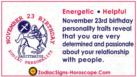 November 23 Zodiac Sagittarius Horoscope Birthday Personality And