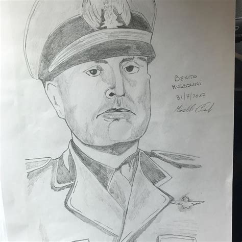 How To Draw Benito Mussolini Lineartdrawingsgirlsimple