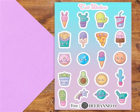 Kawaii Sticker Sheets Printable