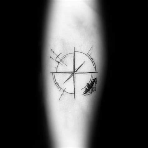 #maneink ) ⟠ lasts 4. 50 Small Compass Tattoos For Men - Navigation Ink Design Ideas