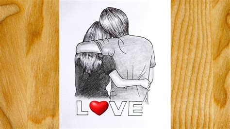 How To Draw Cute Romantic Couple With Love Couple Pencil Drawing Ske