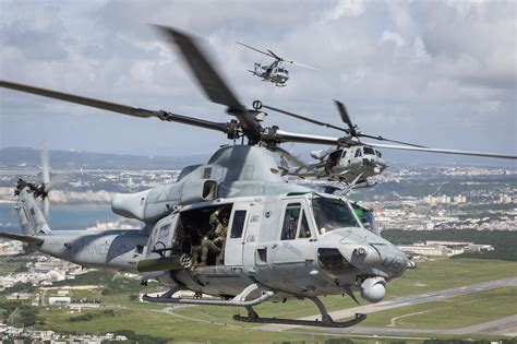 Oct 29 2019 Us Marine Corps Uh 1y Venom Helicopters Fly In A