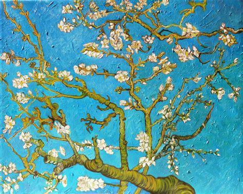 White Cherry Blossom Canvas Painting Branch Picture