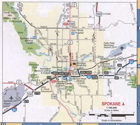 Spokane Wa Roads Map