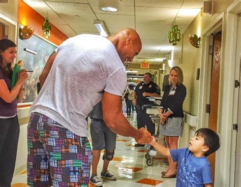 Hospital Hands From Dwayne The Rock Johnsons Charity Work E News