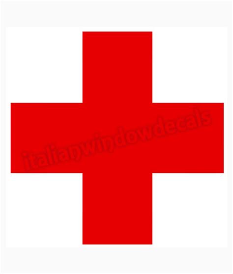 Medical Red Cross In Cut Out Vinyl