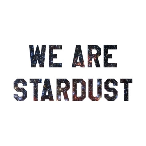 We Are Stardust Stardust T Shirt Teepublic