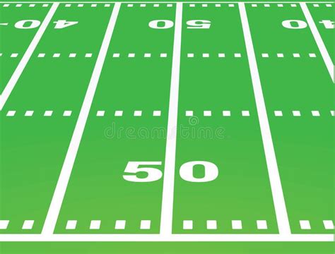 American Football Field Vector Stock Vector Illustration Of Field