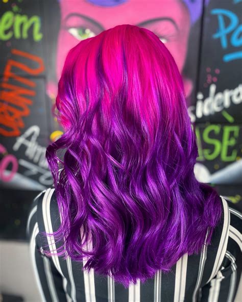 Hot Pink And Purple Hair Dye