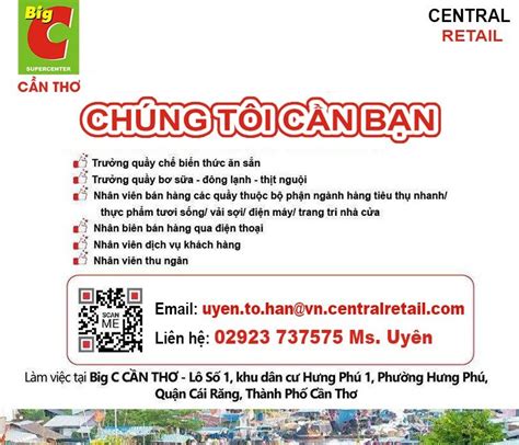 Từ ngày 1/3, ba siêu thị big c tại tp hcm gồm big c an phú, big c thảo điền và big c âu cơ đã được tháo biển cũ và thay bằng tên. Big C Cần Thơ tuyển dụng