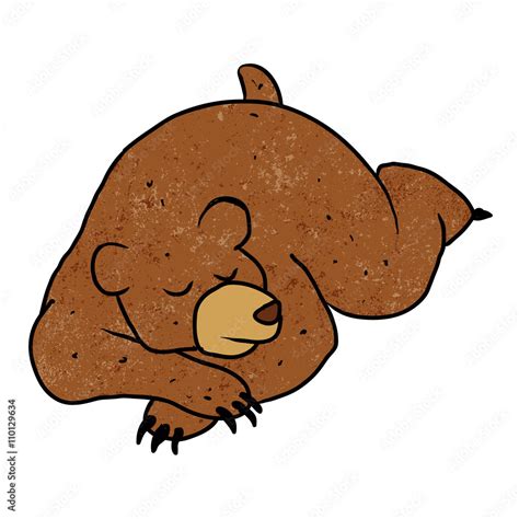 Sleeping Bear Cartoon Stock Vector Adobe Stock