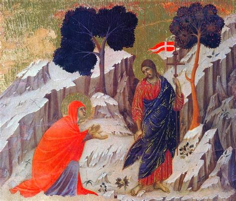 Ricordati di me e di tutto ciò che è stato. Piccole Note -Duccio da Boninsegna, Noli me Tangere