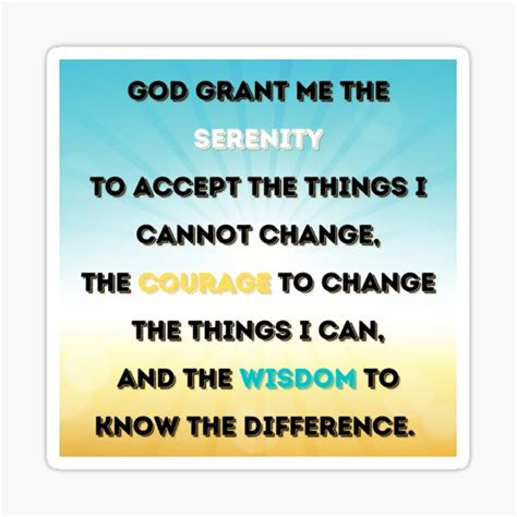 Serenity Prayer Sticker By Imfearfullymade Redbubble