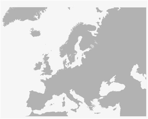 Blank Europe Map No Borders Printable