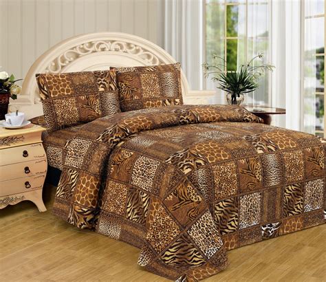 1 fitted bed sheet, 1. Animal Print Bedding Safari Bedding Comforters - Ease ...