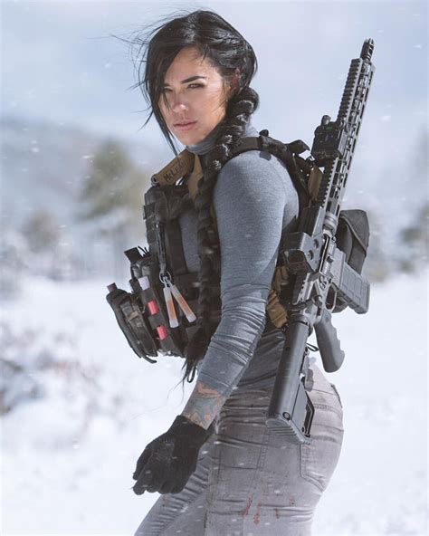 Alex Zedra Girl Guns Warrior Woman Military Girl