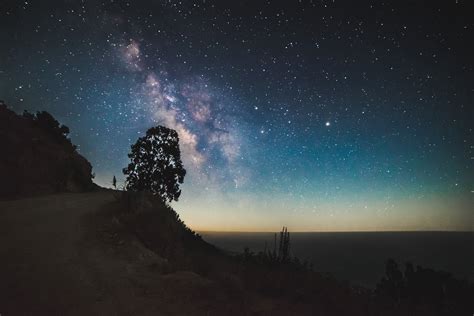 Fotos Gratis Paisaje Naturaleza Silueta Montaña Cielo Noche