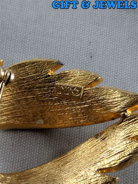 Jj Signed Gold Tone Costume Fashion Jewelry Pin Brooch Af653 Ebay