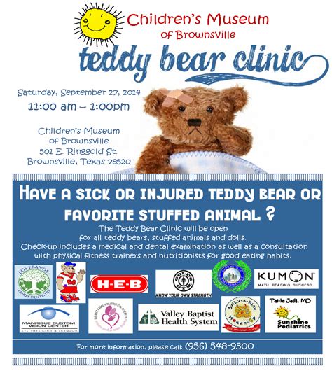 Teddy Bear Clinic 2014 Flyerpng Childrens Museum Of Brownsville
