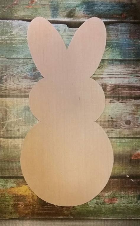 Peeps Bunny Wooden Cutout Unfinished Wooden Blanks Wooden Shapes