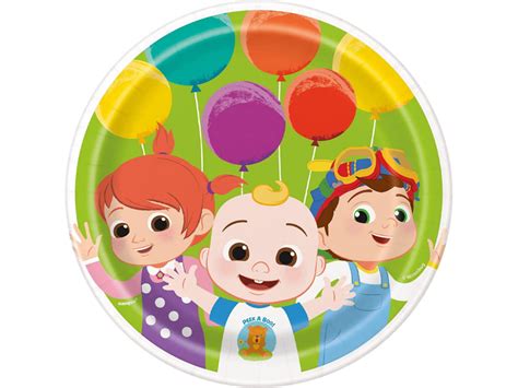 Cocomelon 7in Plates 8pk The Party Warehouse