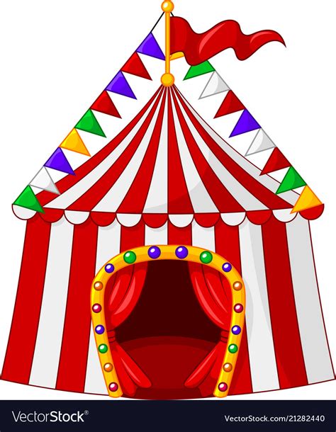 Circus Tent Cartoon Royalty Free Vector Image Vectorstock