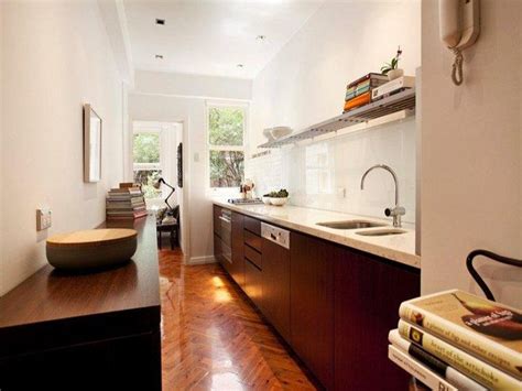 I know this surprised some of you who know how much i love. galley kitchen white walls darker wood cabinets no upper ...