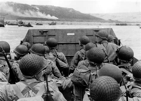 American Troops Approaching Omaha Beach On Normandy Beach D Day World War Ii Image Free