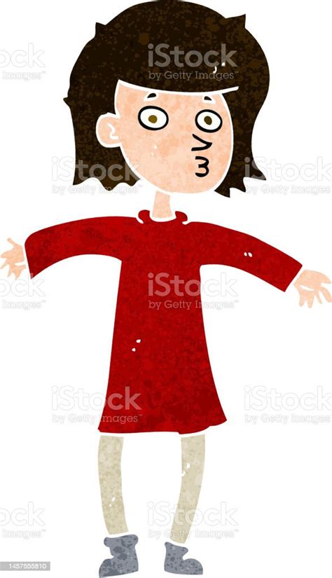 Cartoon Nervous Woman Stock Illustration Download Image Now Adult