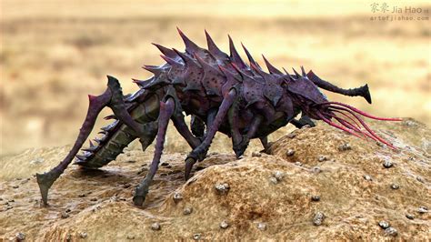 Desert Critter Jia Hao Creature Concept Art Weird Creatures