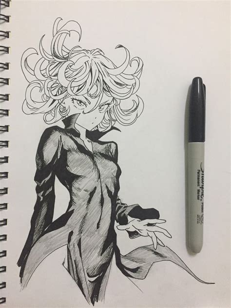 Fanart Tatsumaki My Third Opm Drawing In 2 Days Guess The Next One Hint Hes Bald