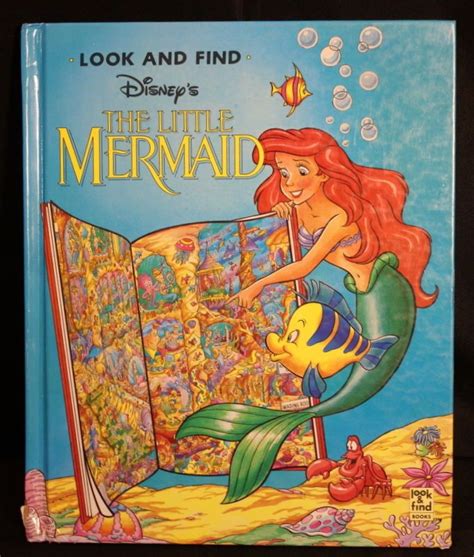The Little Mermaid Disney Look And Find 1993 Large Hardback Book
