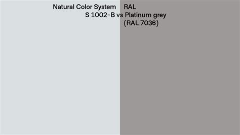 Natural Color System S 1002 B Vs Ral Platinum Grey Ral 7036 Side By